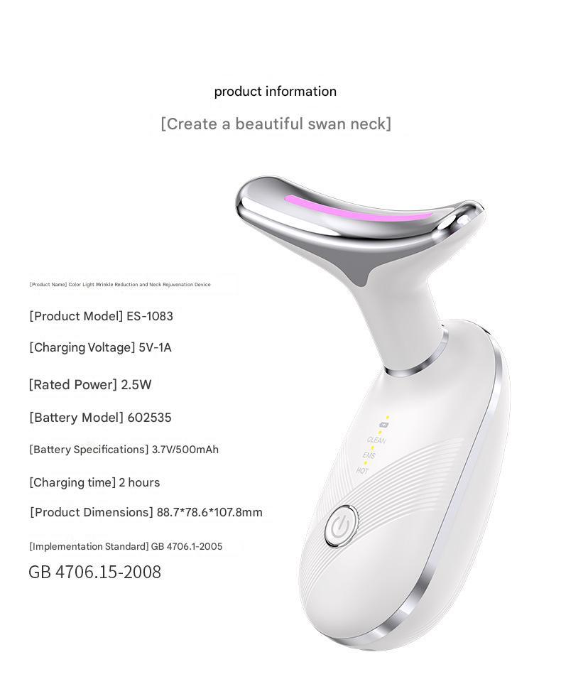 Red Light LED Facial Massager Face Neck Beauty Device Skin Care Tool with Vibration Face Sculpting Tool for Revitalize Skin