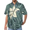 High Quality Samoan Short Sleeve Casual Hawaii Style Men's Shirts Tops Custom Printed Big Size Polynesian Tribal Aloha Shirts
