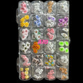 TOYOUNG 100pcs Per Tray Cheap Price Box Kawaii Handmade Nail Art Charms Christmas Decoration Stickers 3D Acrylic Nail Flowers