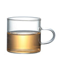 Factory Direct Housewares Round Shaped Small Capacity High Borosilicate Glass Cup With Transparent Handle
