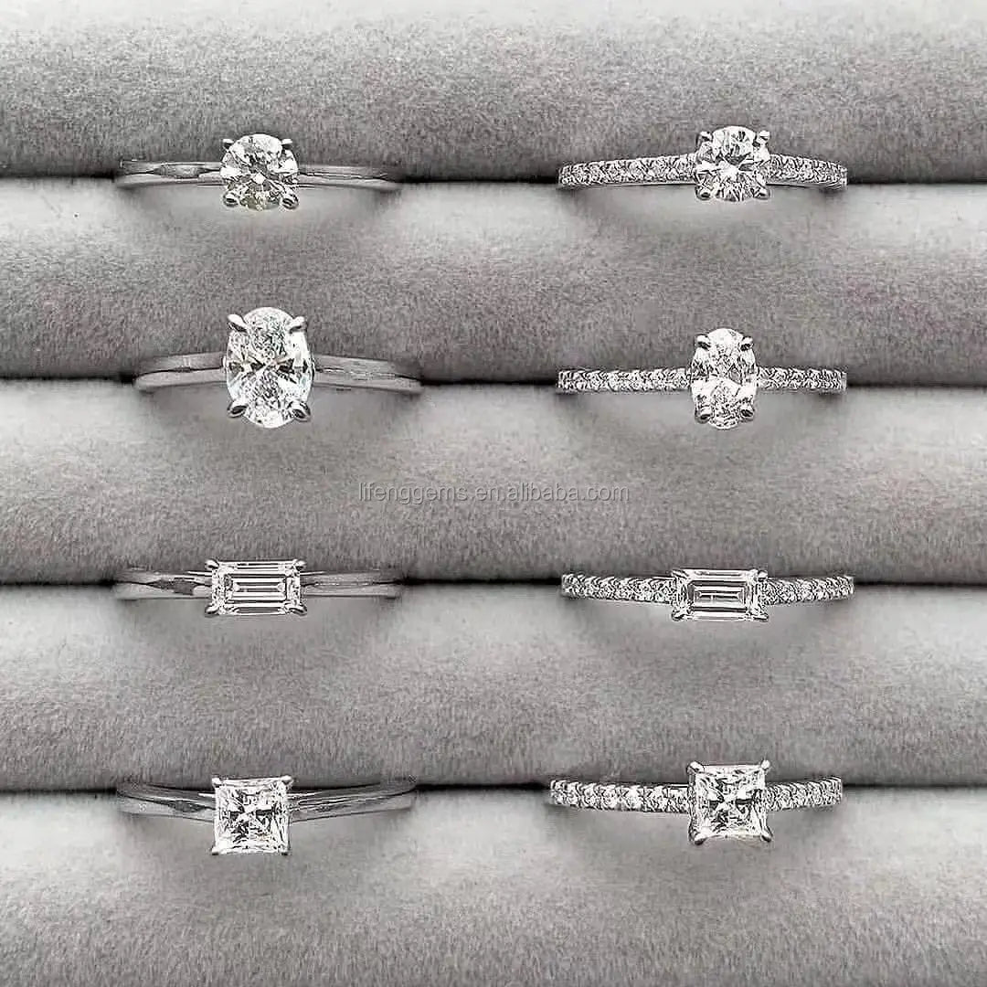 Hip Hop Rings Jewelry Custom Letter Lab Grown Diamond Iced Out VVS Moissanite Rings Sterling Silver 925 Luxury Rings for Men