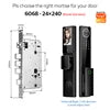 6068 Mortise Smart Door Lock Palm Vein Face Recognition with Camera Matter Tuya WiFi Fingerprint Password Card Key Security