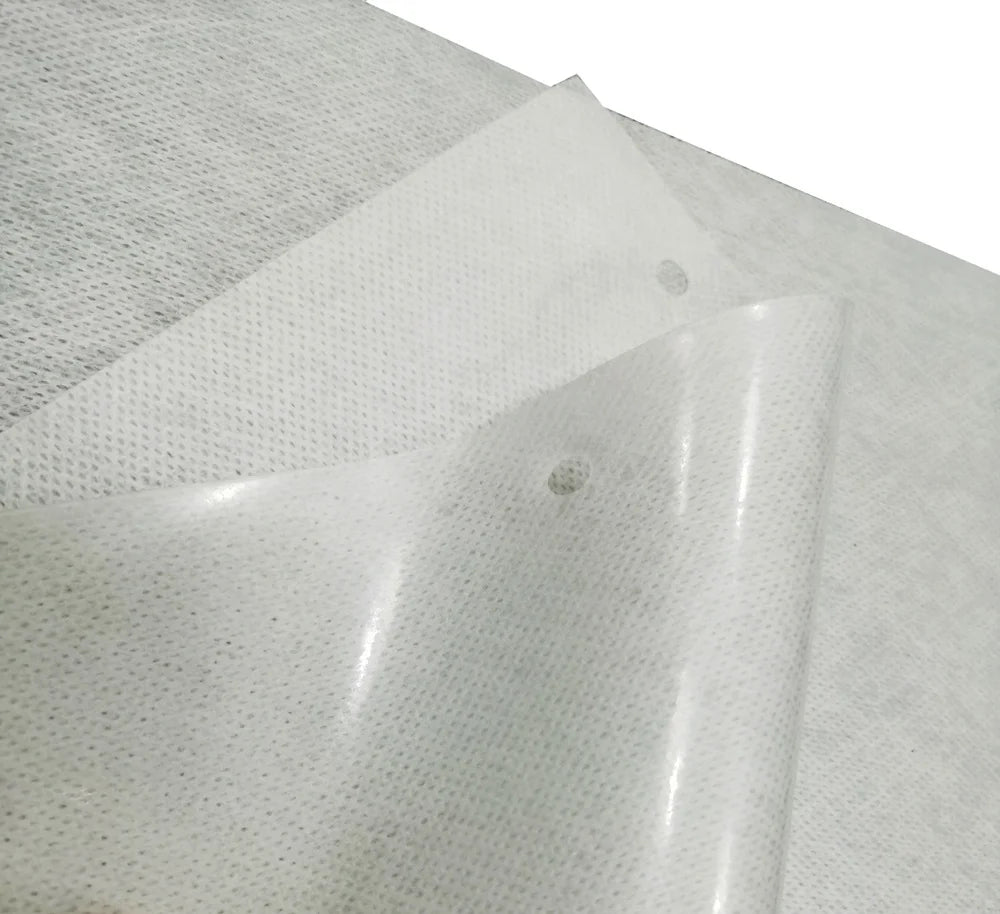 Double-faced Spunlace PVC Waterproof Eco-Friendly Elastic Stiffener Fabrics Reinforcement Luggage Mat Bag Lining Foiled Pattern