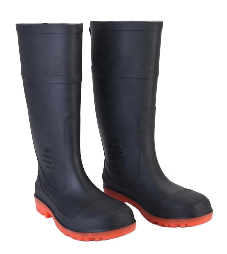 Waterproof Safety Gum Boots Anti-slip Anti-puncture Construction Work Boot Steel Toe Industrial Safety Shoes Rain Boots for Men