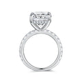 Women's Engagement Diamond & Moissanite Rings with Round Brilliant Cut and Prong Setting in Sterling Silver 925 Fine Jewelry