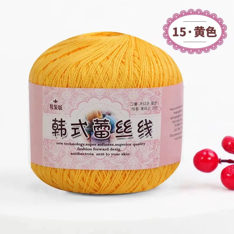 Korean Handmade Knitted Sweater Coaster Jacket DIY Baby Pure Cotton Yarn Carded Dyed Anti-Pilling
