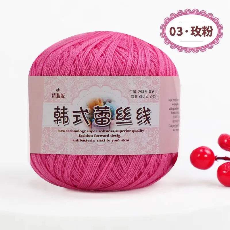 Korean Handmade Knitted Sweater Coaster Jacket DIY Baby Pure Cotton Yarn Carded Dyed Anti-Pilling