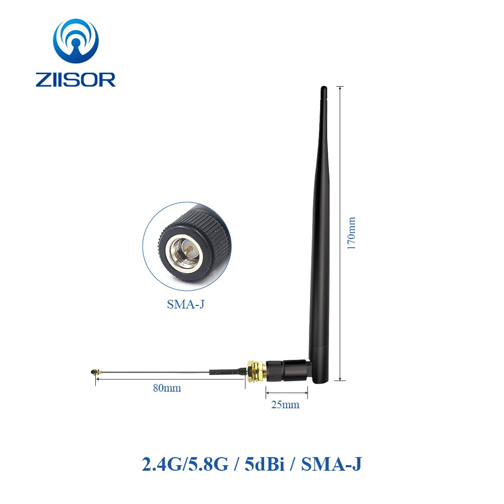 External Wifi Antenna 2.4 GHz 5.8 GHz Dual Band 5 GHz for Wireless Router 2.4g Antena with Adapter Cable IPX Pigtail