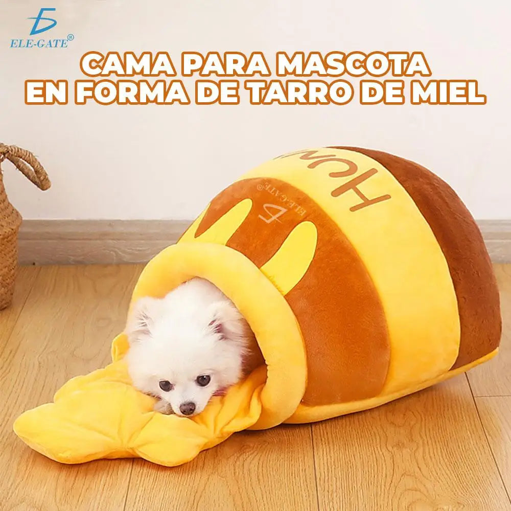 ELEGATE MAS.21 Modern Design Microfiber Comfortable Bed for Cats in the Shape of a Honey Jar