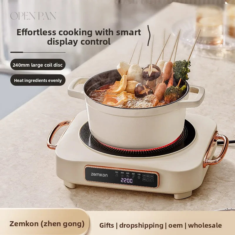 Zemkon Small Household Mini Electric Ceramic Stove Single Burner Induction Cooker with Hotpot Feature Manufactured