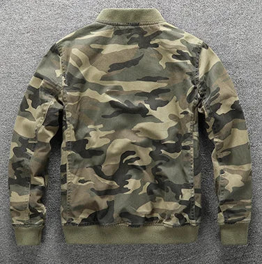 High Quality Men's  Flight Bomber Jacket Men's 2024 Top Quality Men Bomber Jacket Cotton Casual Camouflage Style