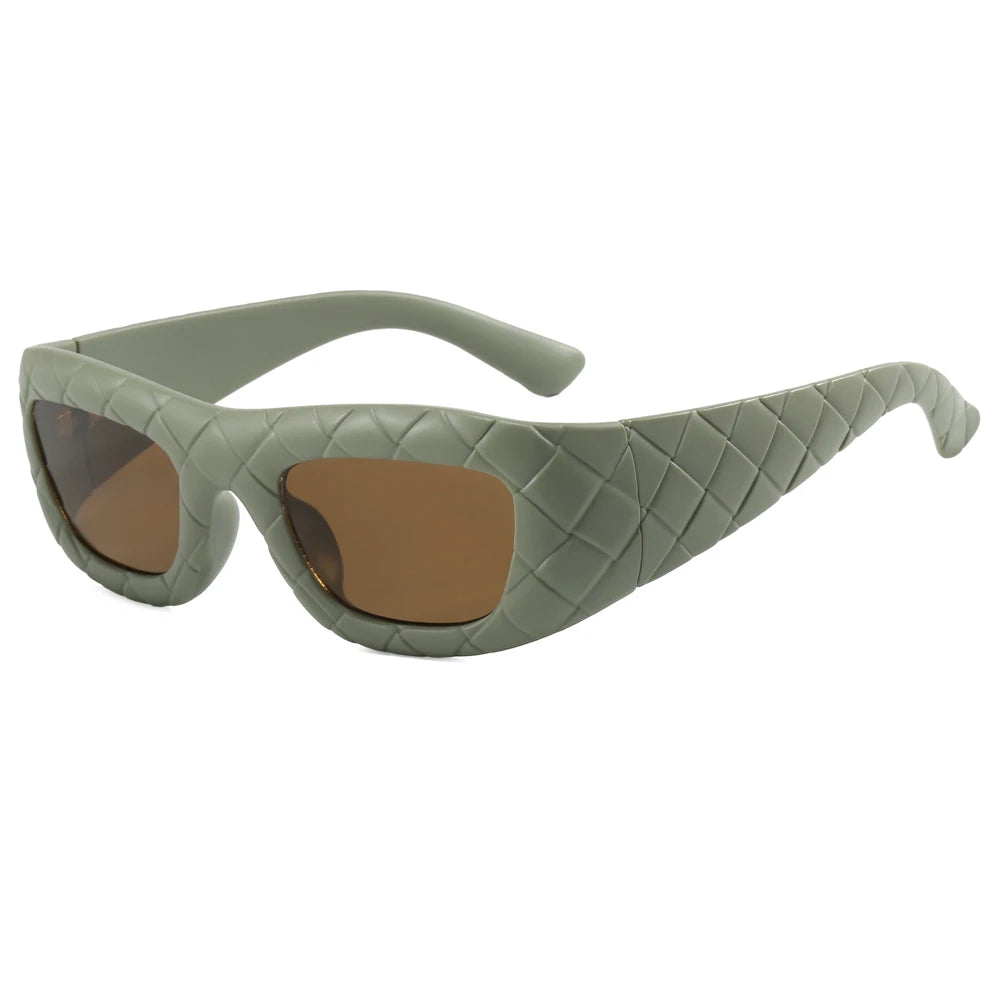 Superhot Eyewear 20524 Fashion 2024 Retro Y2K Rectangle UV400 Outdoor Vacation Shades Sunglasses