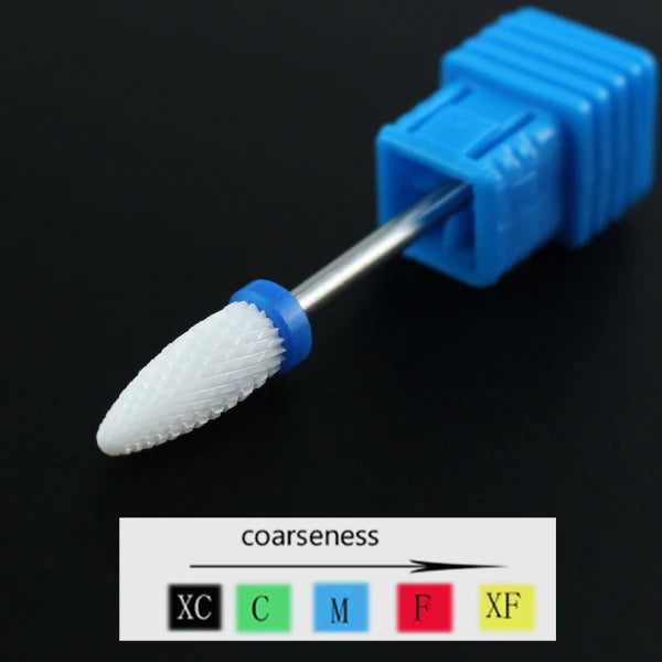 Ceramic Nail Drill Bit Milling Cutter for Electric Manicure Drill Bits Flame Corn Files for Pedicure Machine Polish Accessory