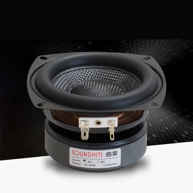 4 Inch Woofer Subwoofer Speaker Unit HIFI 4ohm 40W Fiberglass Woven Basin Deep Bass Loudspeaekr Large Magnetic