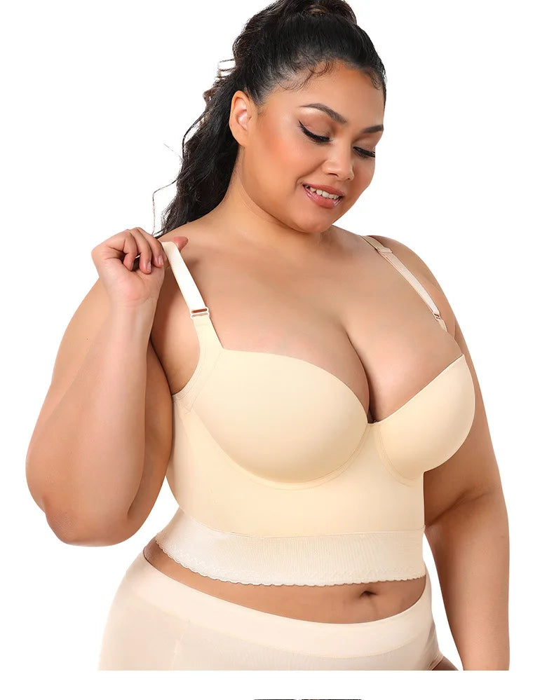 Wholesale Support Bra for Plus Size Adjustable Shoulder Straps Sexy Women Underwear Breathable Big Cup Push up Shapewear