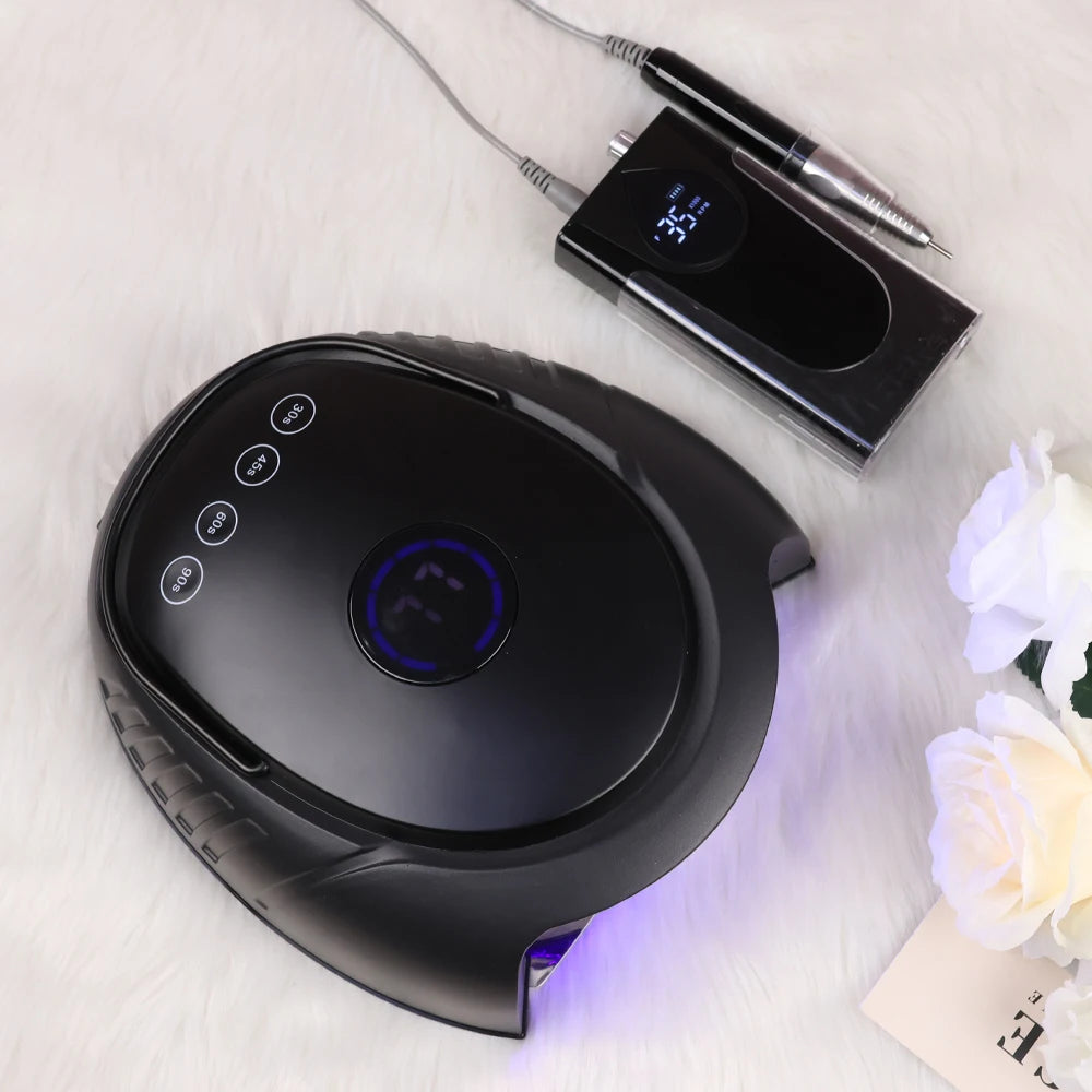 Large Space 64 Watts Long-lasting Portable Rechargeable Cordless LED UV Nail Gel Lamp for Pedicure Use