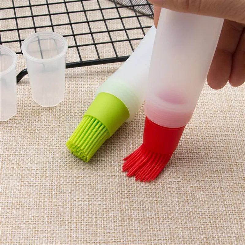 Barbecue Tools Silicone Kitchen Gadgets Portable Temperature Resistant BBQ Basting Brushes Oil Bottle Brush Baking Accessories