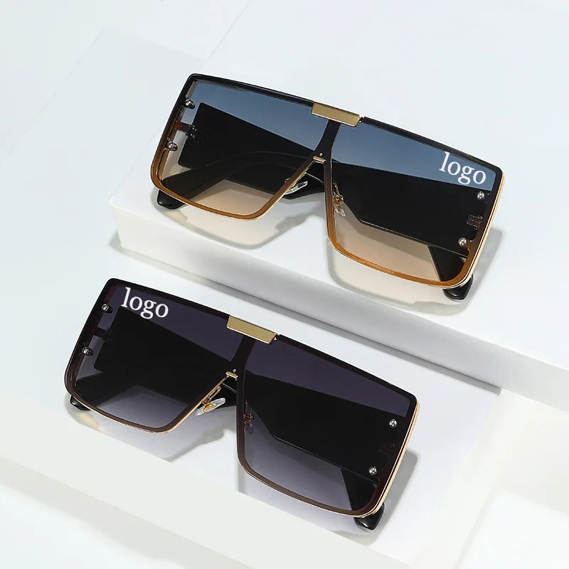 2245 New Fashion Square Sunglasses Men Women Sun Glasses Gradients Lens Golden Frame Luxury Custom Logo Sunglasses