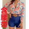 2piece Set Hot Style Plus Size Colorful Casual Button and Women Blouses Shirts