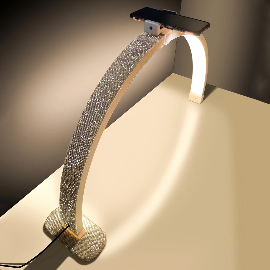 FOSOTO Arches Led Half Moon Lamp Light Desktops UV Nail Lamp for Nails Table Lamp with Phone Holder for Nail Tables