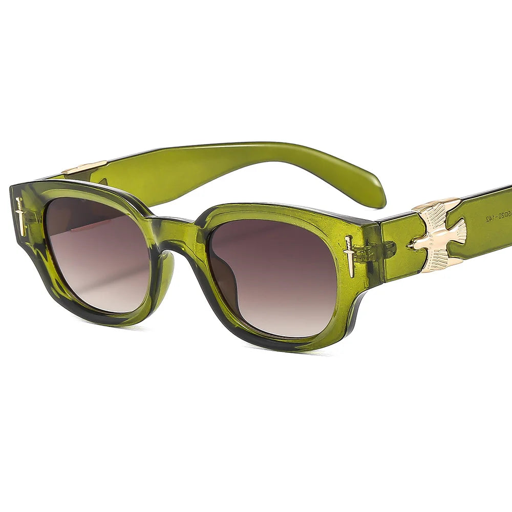 Sunglasses 2024 Fashion Small Cat Eye Eyewear High Quality Frame Custom Women Metal Decoration Sunglasses Wholesale UV400
