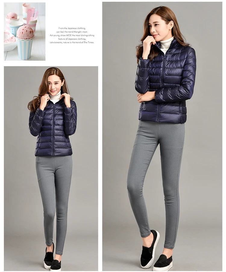 Spring Autumn Women Jackets 2024 Winter Female White duck down Jacket Fashion Ultralight Women Parka Packable Casual Puffer Coat