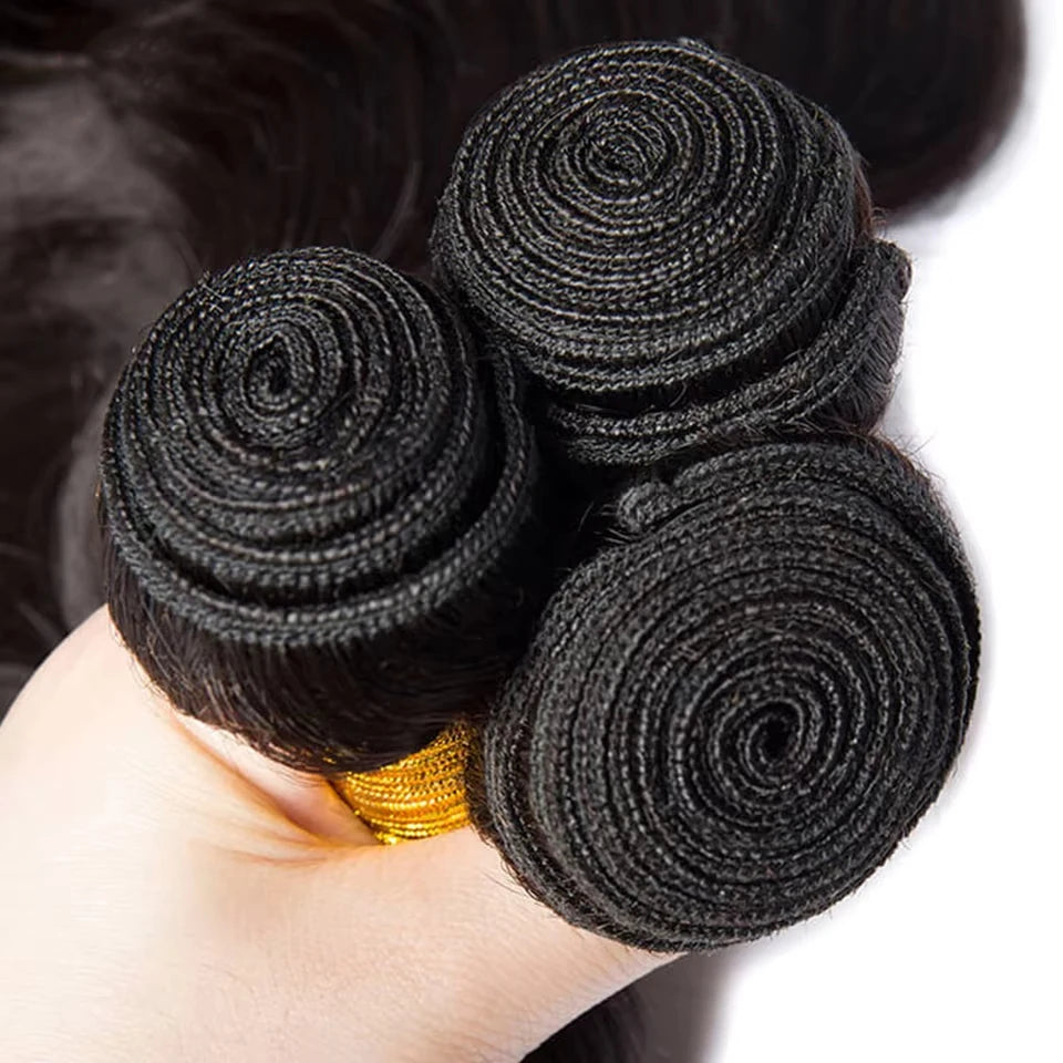 Body Wave Bundles Human Hair Double Drawn Remy Hair Extensions Brazilian Raw Hair Weaving Natural Black Human Hair Bundles