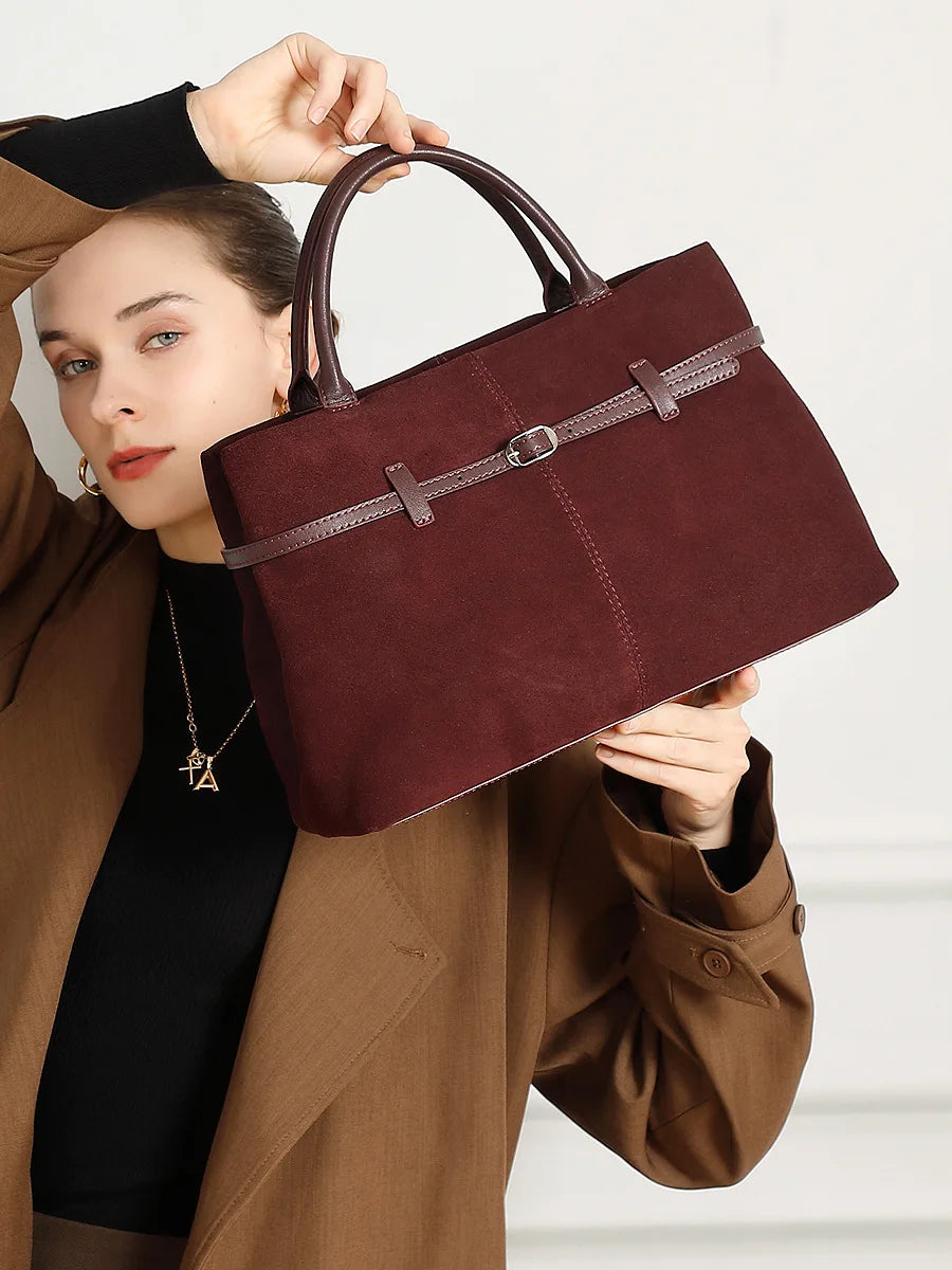 Maillard Fashion Matte Leather 2025 New Large Capacity Single Shoulder Handbag Crossbody Bag Tote Genuine Leather Women's Bag