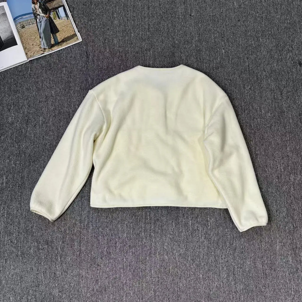 2024 Women's Casual Solid Color Long-sleeved Lazy Fashion Sweater