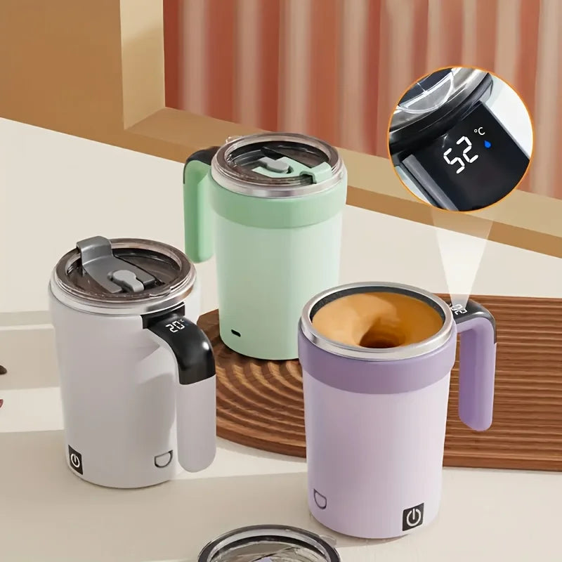 Brand New Automatic Stirring Cup with Temperature Display, Removable Base, DIY Combinable Automatic Stirring Cup with Lid