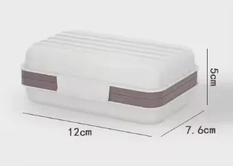Quatish Bar Soap Holder Dish 1 Pack for Shower, Travel Soap Case with Lid for Gym, Camping Essentials, Hiking