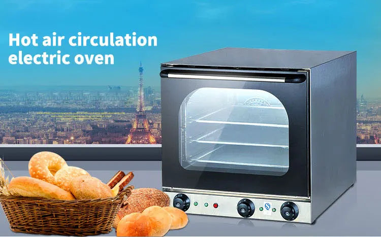 EB-4A full perspective hot air circulation electric oven Commercial spray Large baking box use for making bread cake pizza 220V