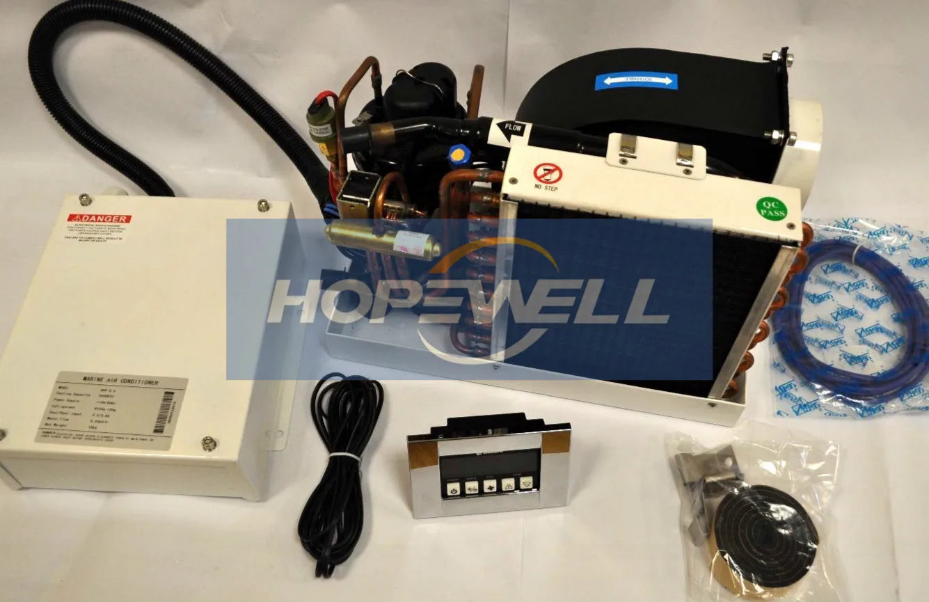 HOPEWELL Marine Self-Contained Yacht Air Conditioner 10000BTU 110V 60HZ TECUMSEH Compressor Eco-Friendly Floor Standing 1 Year