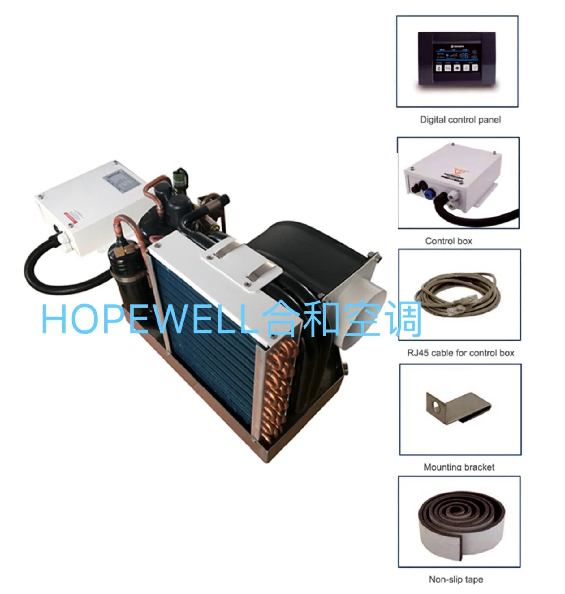 Wholesale Price HOPEWELL CE Standard OEM/ODM 12000BTU 220V 50HZ Marine Self Contained Yacht Boat Air Conditioner Eco-Friendly