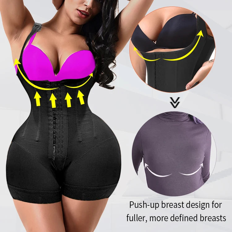 Seamless Tummy Trimmer Shaper Butt Lifter Compression Thigh Full Body Shaper Slimming Shapewear Bodysuit Women