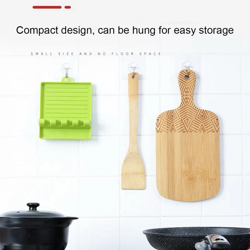 Kitchen Spoon Rest Kitchen Organizer for Fork Spatula Rack Spoon Holder Stand Tableware Storage Rack for Spoon Pot Lid Holder