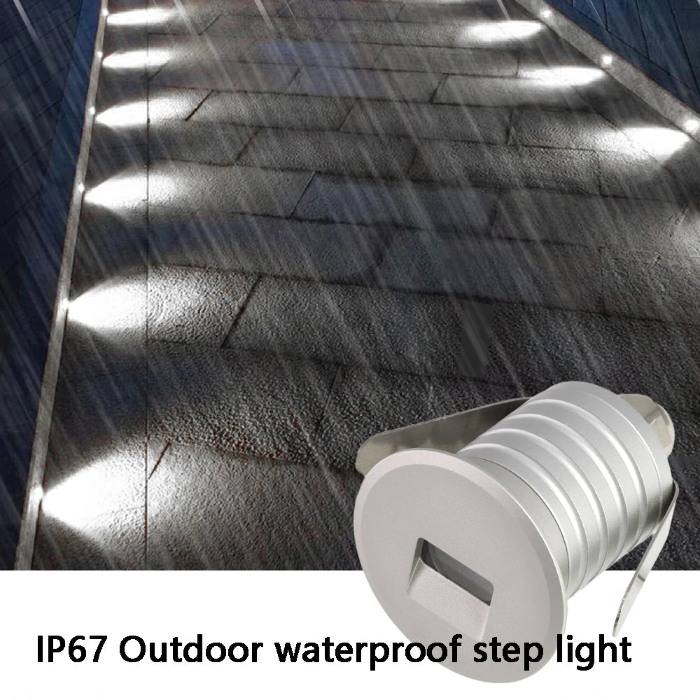 Recessed Led Stair Light 12-24V Wall Sconce Lighting In Step Stairway Aisle Lamps  Basement Passage Indoor Outdoor 1W Wall Lamp