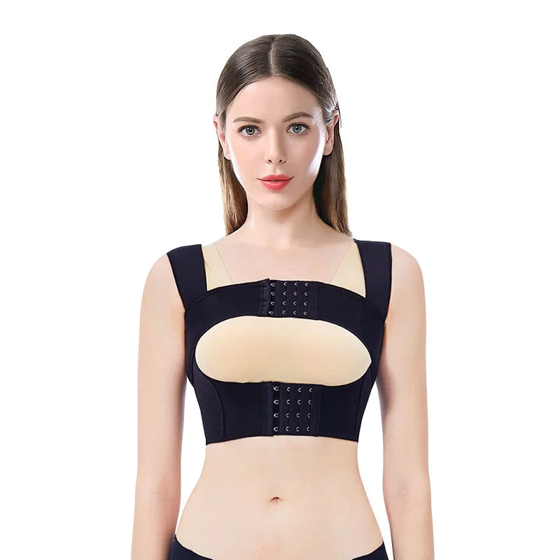 Women 2 in 1 Post Surgery Shaper Posture Corrector Breast Support Band Chest up Post Surgery Shapewear