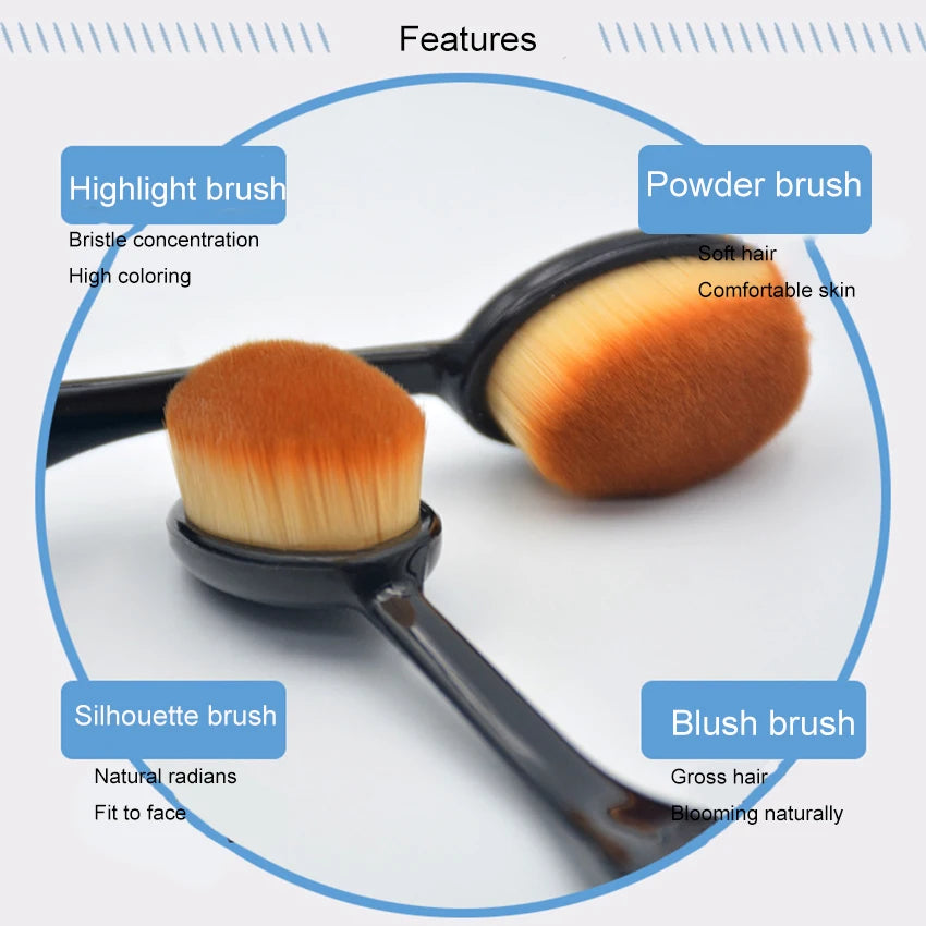 Toothbrush type Women Makeup Brushes Bendable Eye Shadow Highlight Foundation Make Up Brush Blush Cosmetic Brushes Beauty Tool