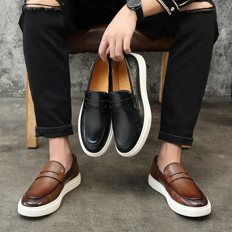 Classy Designers Fashion Footwear Wedding Groom Wear Easy Slip on Penny Loafer Shoes for Men