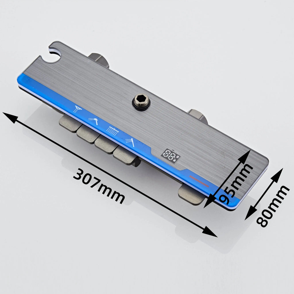 Contemporary Luxury LED Digital Anodization Thermostatic Single Handle Shower Set Wall-Mounted Aluminum Shower Faucet Shower
