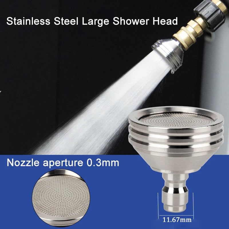 1/4  Quick Plug Stainless Steel Car Washing Fitting Nozzle High Pressure Spray Shower Nozzle  for Flower Garden Watering