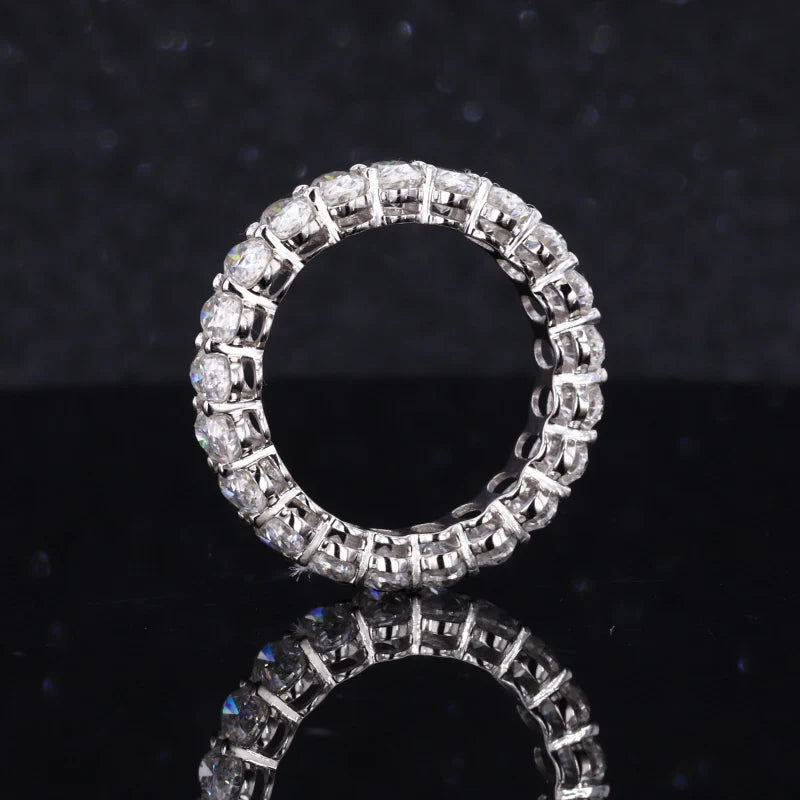 Starsgem Moissanite Y Diamante Anillo comfort Fit Band Rings Stargem Full Eternity Oval Moissanite Eternity Band
