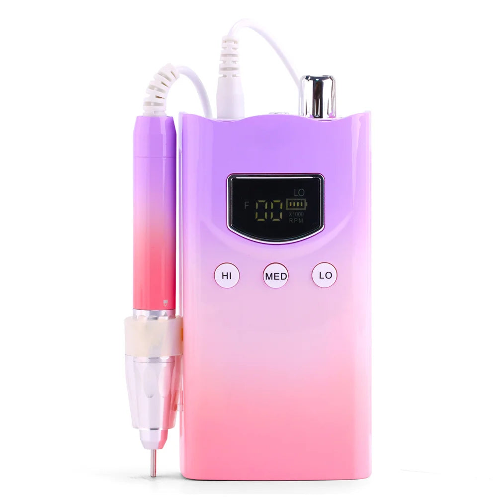 2025 Professional Wireless Brushless Gel Nail Drills 85w Efile Portable Cordless 35000RPM Electric Nail Drill Machine
