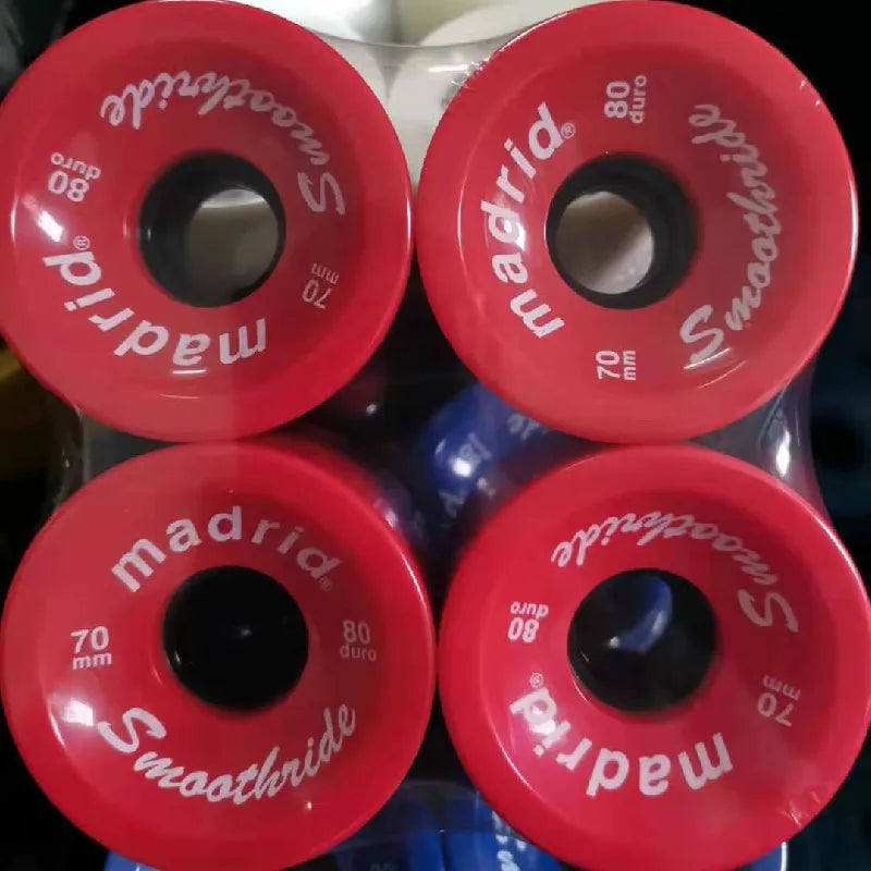 4pcs 70mm 51mm 80 duro Longboard Wheel for 70mm Skateboard Tire 80A Durable Elastic PU Ruedas for Road Street Skate Board Rodas