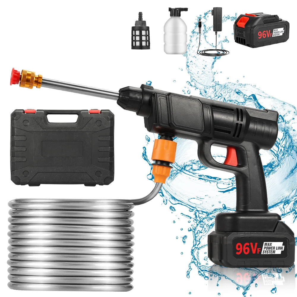 Convenient Versatile 21V Car Washer High-Pressure Multi-Functional Water Gun Made Metal Plastic Steel Stainless PP for Car Wash