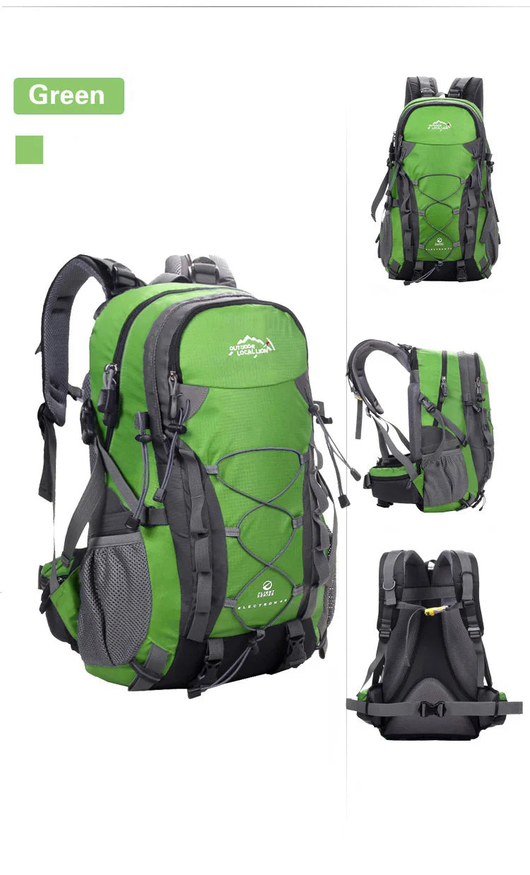 40L Outdoor Climbing Mountaineering Backpack Waterproof Functional Men Women Sports Bag Hiking Traveling Bag