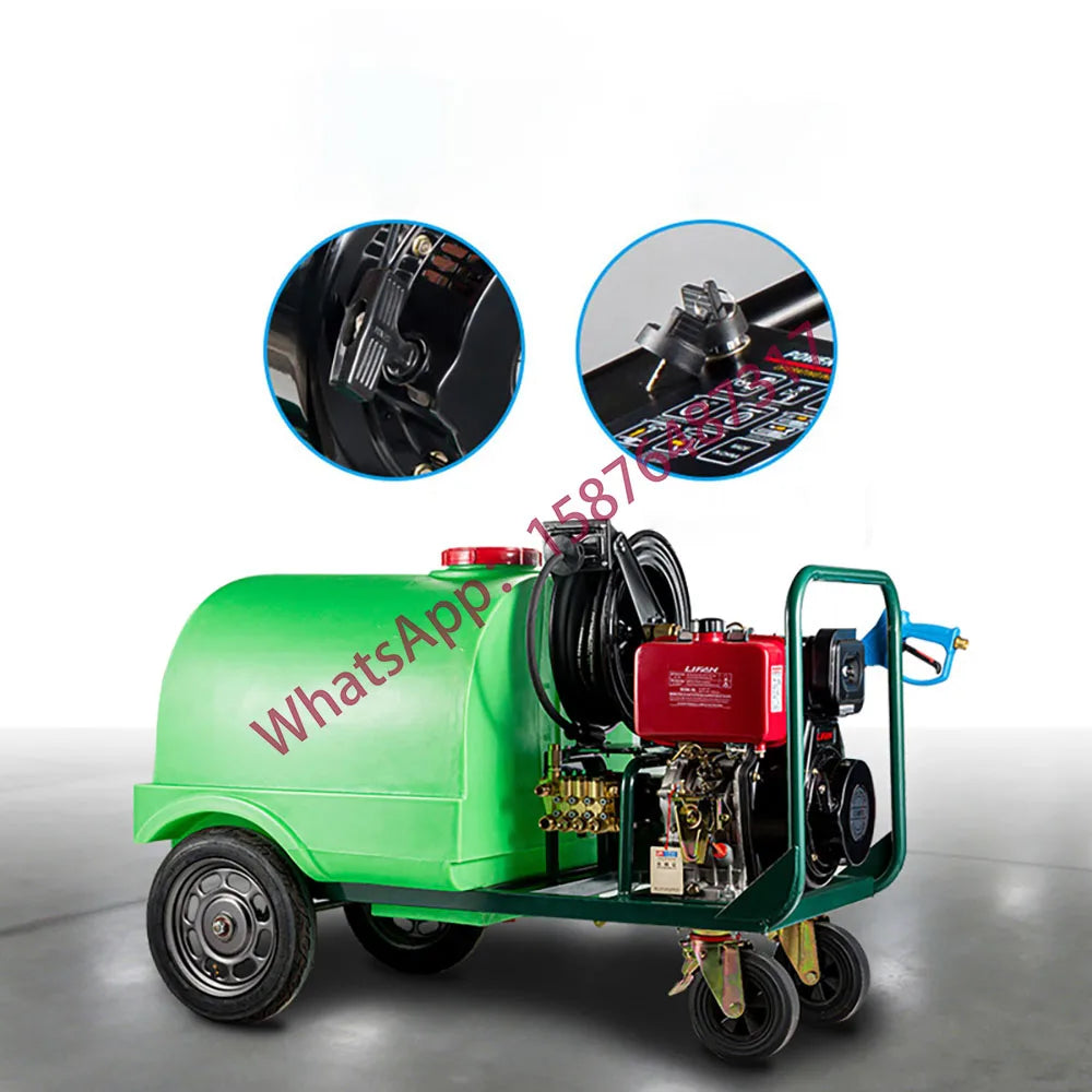 160L Electric Start Diesel Gasoline High Pressure Washer, Suitable for Roof Floor