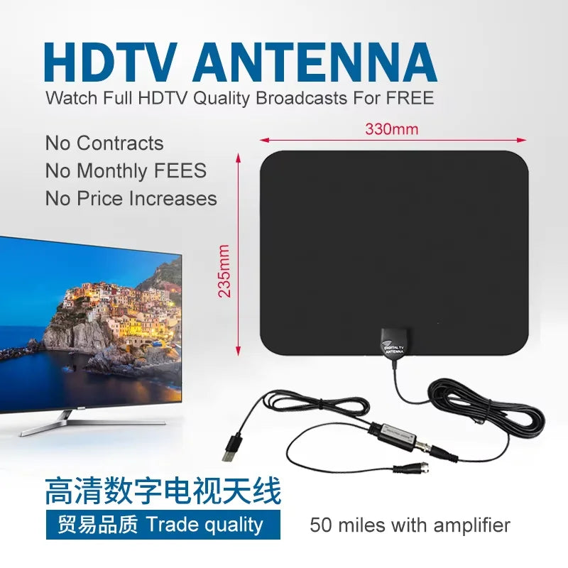 HDTV High Quality TV Indoor Antenna Digital Indoor Tv Antenna Hdtv Antenna for Local Channels