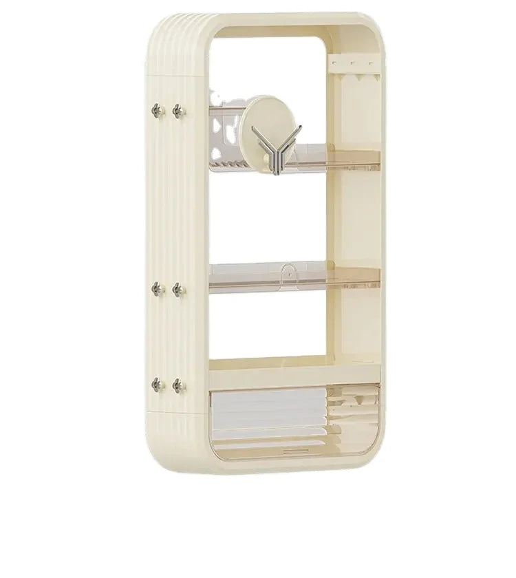 Wall Hanging Kitchen Layered Bathroom Cabinets Visual Storage Box Storage Shelf Multi-layer Organizer Shelf Transparent